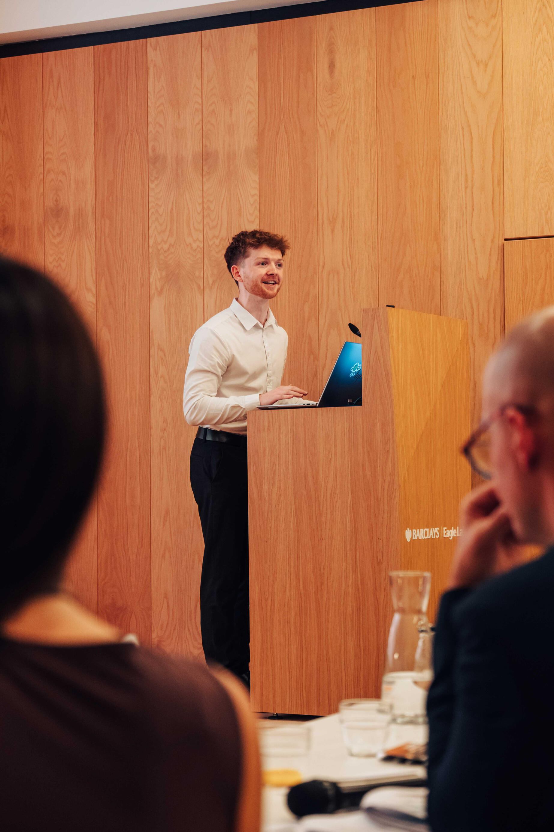 Liam Harte presenting at Barclays Eagle Labs